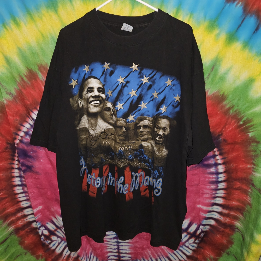 Vintage Black Obama x Mlk 'My Story In The Making' 2xl Tee